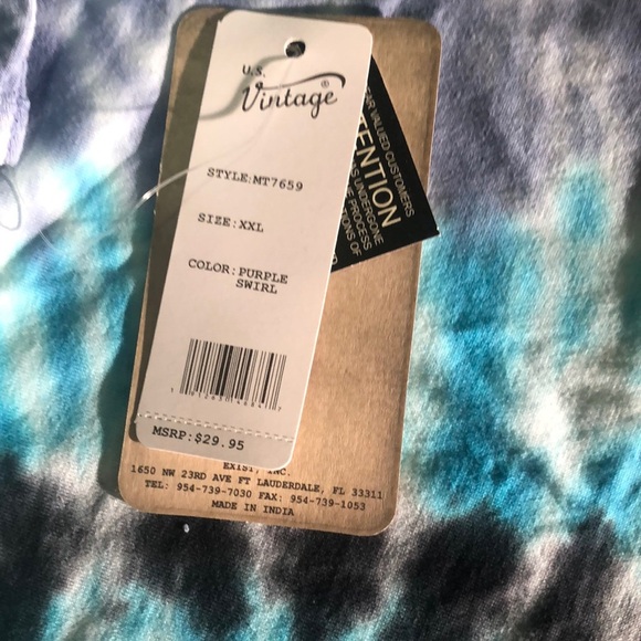 U.S. Vintage Blue and Black Spiral Tank Top - Picture 4 of 7